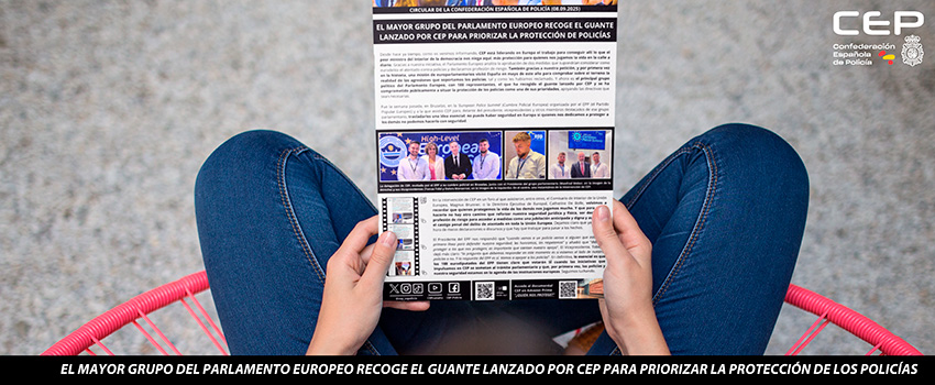 EL MAYOR GRUPO DEL PARLAMENTO EUROPEO RECOGE EL GUANTE LANZADO POR CEP PARA PRIORIZAR LA PROTECCIN DE POLICAS